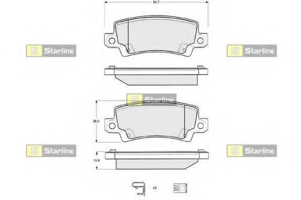 STARLINE - BD S327 - Колодки тормозные дисковые, к-кт.