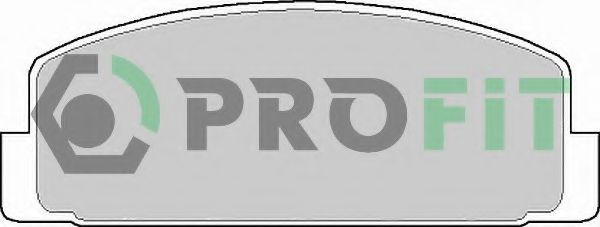 PROFIT - 5000-0372 - Гальмівні колодки дисковi зад. Mazda 323 93-97, 98-, 626 91-, 6 02-