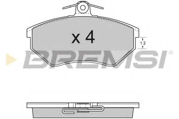 BREMSI - BP2531 - Тормозные колодки перед. Caddy II/Golf IV 91-06 (TRW)