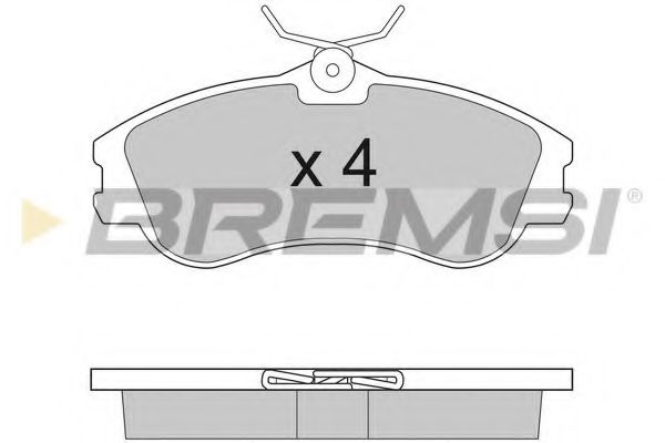 BREMSI - BP2921 - Тормозные колодки перед. Berlingo/Partner 96-01 (Lucas)