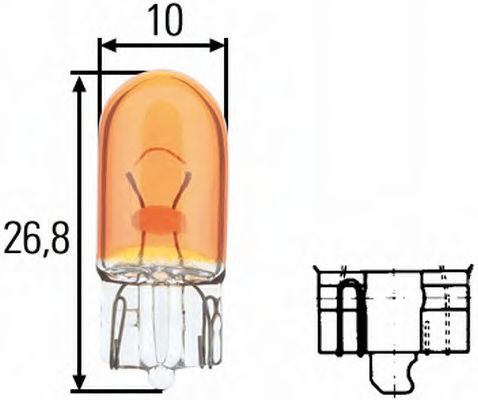 Лампа WY5W 12V 5W W2,1x9,5d orange