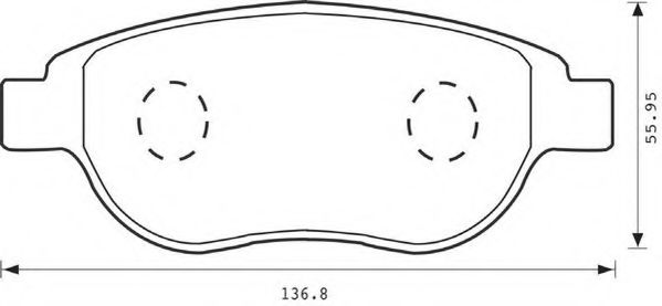 К-кт перед. гальм колодок Fiat/PSA 99- (без датч.)