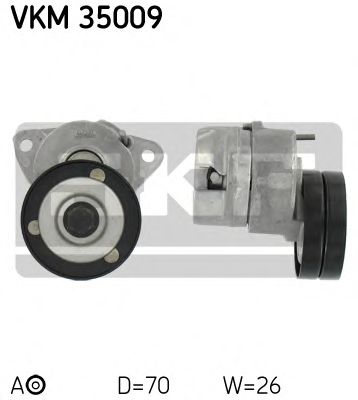 SKF - VKM 35009 - Натяжной ролик, поликлиновой  ремень (Пр-во SKF)