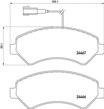 BREMBO - P 61 118 - Колодки тормозные дисковые, к-кт.