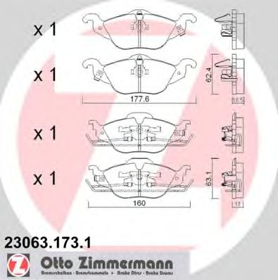 Гальмівні колодки дискові перед. Opel Astra G 1.2-1.8 98-