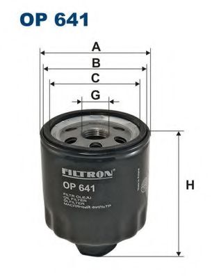 FILTRON - OP641 - Фільтр масла VW Golf III 1.4 CL, GL 8/92-, P