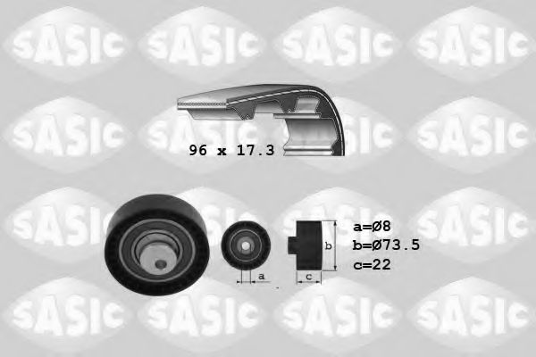 SASIC - 1754022 - Комплект ГРМ, (ремень+ролик)  1.4/1.6i
