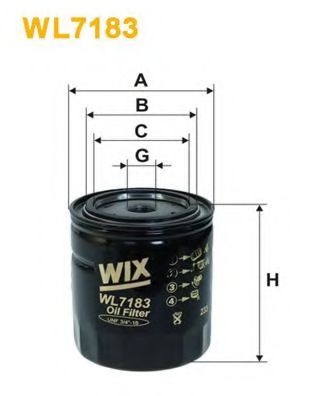WIX FILTERS - WL7183 - Фильтр масляный OPEL OMEGA OP625/WL7183 (пр-во WIX-Filtron UA)