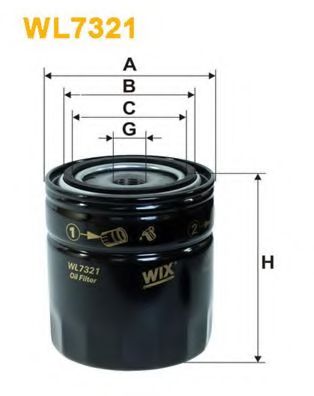 WIX FILTERS - WL7321 - Фільтр масла Audi A4, A6, A6 Quattro, A8 5/99-