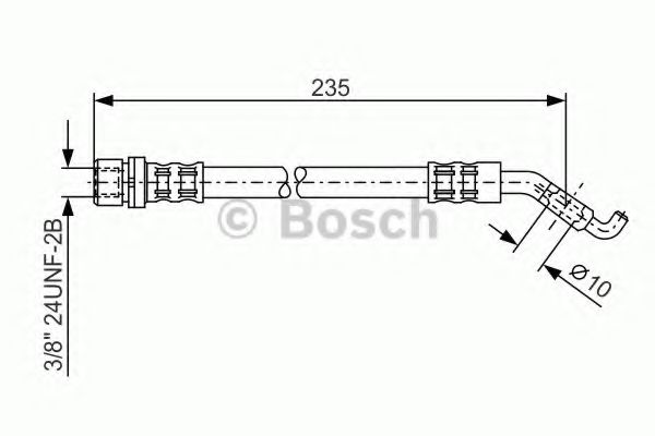 BOSCH - 1 987 476 207 - Шланг гальмівний TOYOTA Corolla E12 задн. (вир-во Bosch)