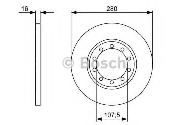 BOSCH - 0 986 479 390 - Диск гальмівний зад. Ford Transit 2.2 TDCi 06-