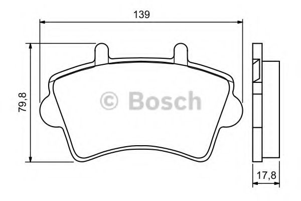 BOSCH - 0 986 494 031 - (R16) Гальмівні колодки дискові перед. Renault Master 1.9D / 2.2D / 2.5