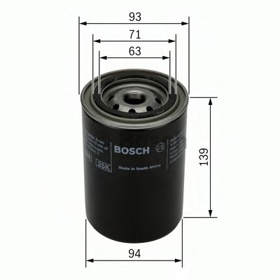 BOSCH - 0 451 103 238 - Фільтр масляний Citroen Jumper 2.5TD 94-02 /Peugeot Boxer 2.5TD 94-02