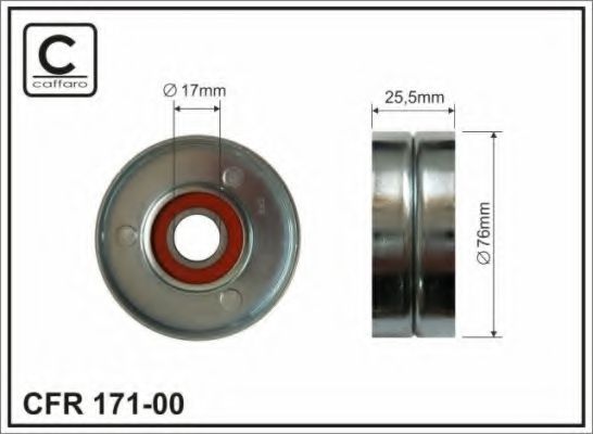 76x17x26 Ролик паска приводного Audi 2,4/2,7/2,6/2,8 Passat B5