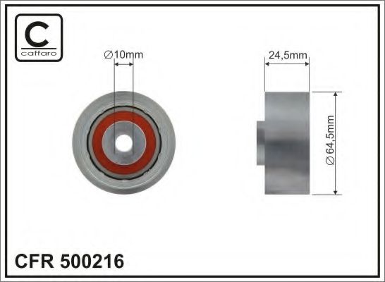 64,5x10x24,5 Ролик паска приводного Audi 100 2,5TDI 90-