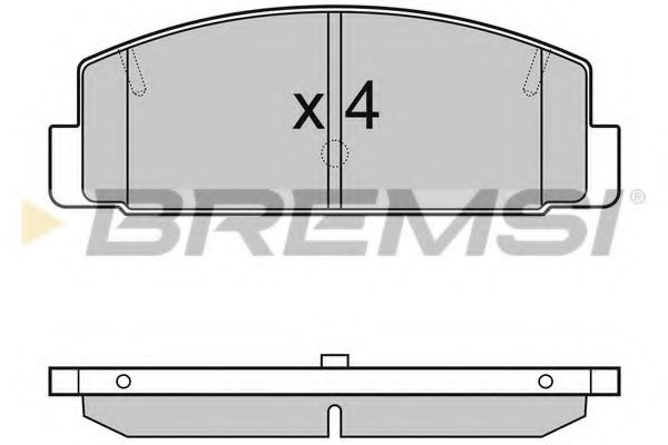 BREMSI - BP3090 - Тормозные колодки зад. Mazda 6 02-13 (akebono)