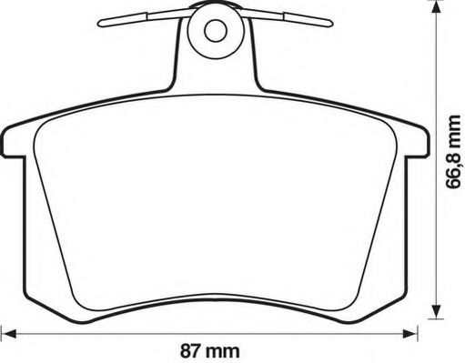 К-кт зад. гальм. колодок. Audi 80/100/A4 -97/Fiat Croma