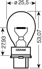 OSRAM - 3156 - Лампа 12,8V 32CP W2,5 16d (Type USA)