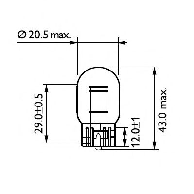 PHILIPS - 12066CP - Лампа W21/5W 12V 21/5W W3x16q упаковка коробка