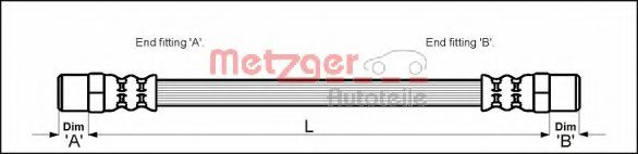 METZGER - 4112307 - Шланг тормозной