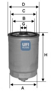 UFI - 24.441.00 - Топливный фильтр