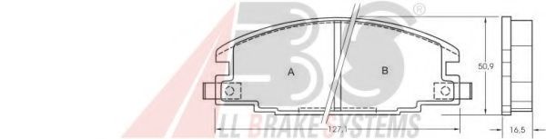 A.B.S. - 36632 - Гальмівні колодки дискові перед.  Opel Frontera 2.2/2.4i/2.3TD 92-98