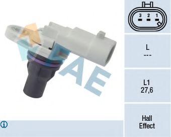 FAE - 79171 - Датчик положення к/вала Fiat Doblo 1.3D/JTD 06.03-; Opel 1.3CDTI 06.03-