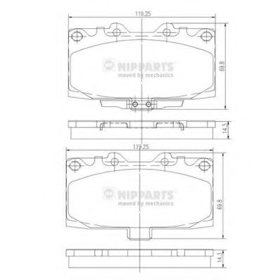 Комплект гальмівних колодок передн.Subaru Impreza 2.0/2.5 06.98-12.08