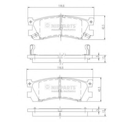 Колодки гальмівні Mazda Xedos 9 2.0-2.5 16v 93- зад.