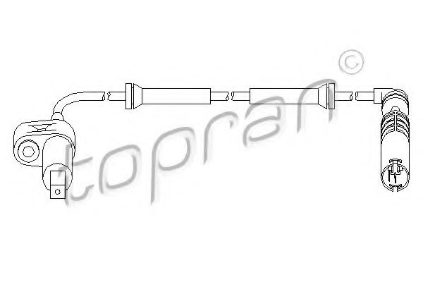 TOPRAN - 500 979 - Датчик ABS перед. E46 316-330 00-  650мм