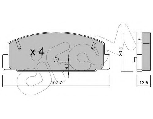 CIFAM - 822-302-1 - Гальмівні колодки зад. Mazda 323/626 94-04 (akebono)
