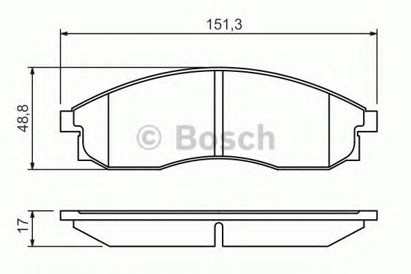 BOSCH - 0 986 424 340 - Гальмівні колодки дискові пер.Nissan Maxima 3.0 95-00