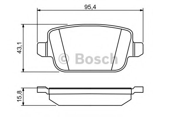 BOSCH - 0 986 494 247 - Гальмівні колодки дискові зад. Ford Galaxy, Mondeo 07-