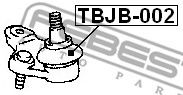 FEBEST - TBJB-002 - Кульова опора Toyota Carina 2.0 D 87-/Celica 85-