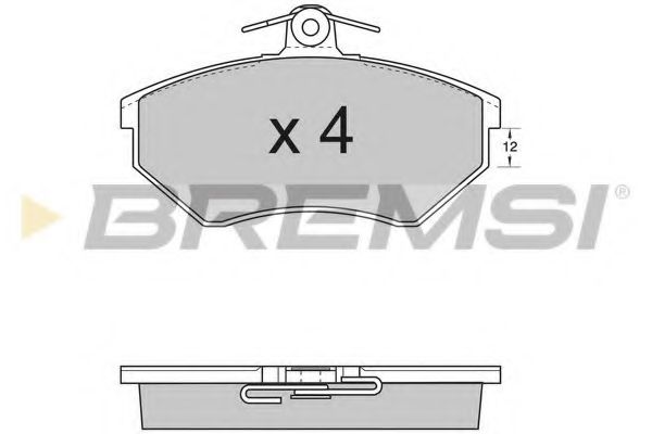BREMSI - BP2532 - Тормозные колодки перед. Caddy II >9.96/Passat B4/Audi 80
