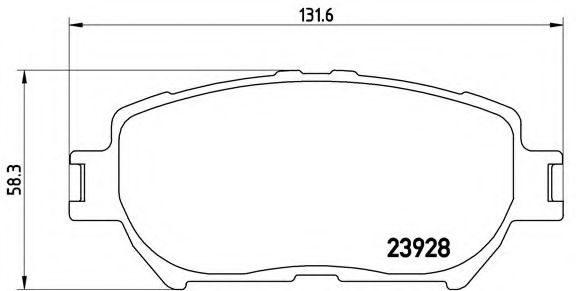 BREMBO - P 83 062 - Гальмівні колодки дискові перед. Toyota Camry (V30) 2.0-3.0 V6 01-