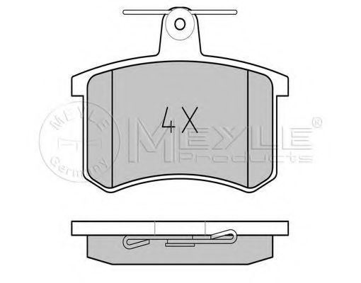 MEYLE - 025 211 4416 - К-кт зад. гальм. колодок. Audi 80/100/A4 -97/Fiat Croma