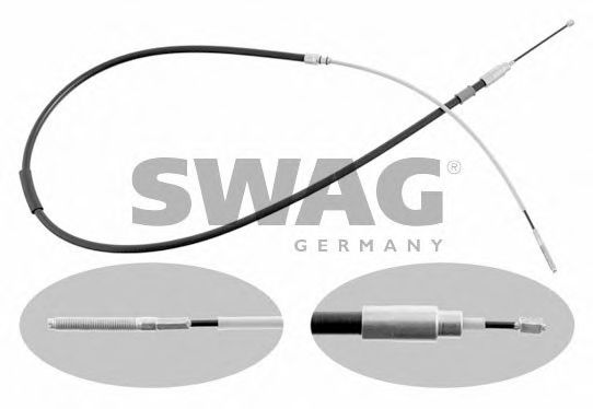 SWAG - 20 92 8737 - Трос ручного гальма лiвий BMW 3 E46 98-