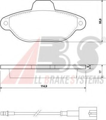 Гальмівні колодки дискові перед. Fiat Panda 1.2 07-/ 500 1.2 07-