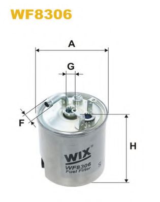 WIX FILTERS - WF8306 - Фільтр паливний DB Sprinter 216 Cdi (з отвором для датчика)