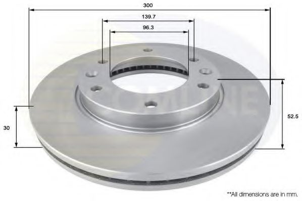 COMLINE - ADC2414V - ADC2414V Comline - Диск гальмівний вентильований з покриттям