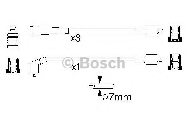 BOSCH - 0 986 356 710 - К-кт дротів в/в Suzuki Swift II 1.0