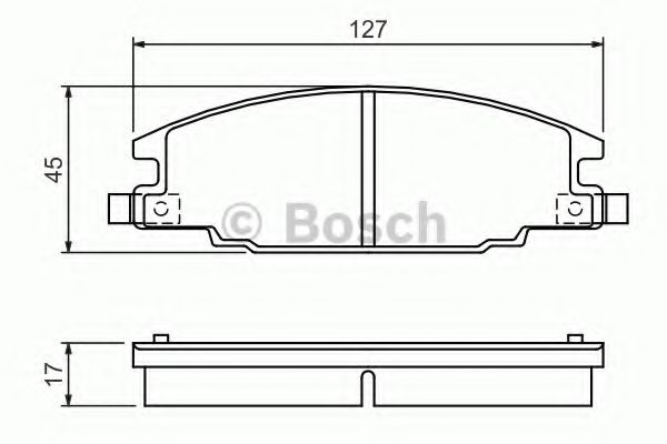 BOSCH - 0 986 460 960 - Гальмівні колодки дискові перед.  Opel Frontera 2.2/2.4i/2.3TD 92-98