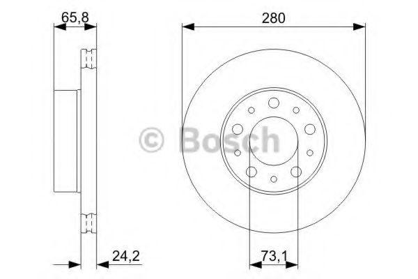 BOSCH - 0 986 479 297 - Тормозной диск (пр-во Bosch)