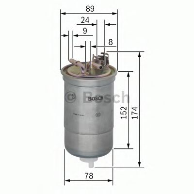 BOSCH - 0 450 906 322 - Фільтр паливний VW/Skoda/Seat 1.4 TDI /1.9 SDI/TDI  09