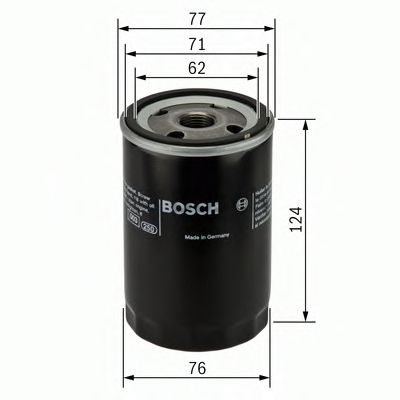 BOSCH - 0 451 103 259 - Фільтр масляний Ford Fiesta/Focus/Mondeo 1.25-2.0 90- Volvo C30/S40/V50 1.6 01/05-/Mazda 2 1.25 03-