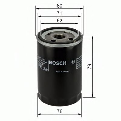 BOSCH - 0 451 103 351 - Фільтр масляний Opel Agila 1.0 12V, 1.2 16V  00.09- +ABS