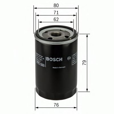 BOSCH - 0 451 103 354 - Фiльтр масляний Fiat Brava/Bravo 1.4S,1.4I 12V,1.6I 16V,1.8I G