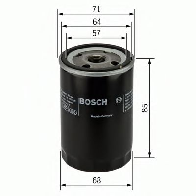 BOSCH - 0 451 103 372 - Фiльтр масла Mitsubishi Colt 1.1-1.5 04-