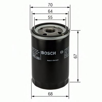 BOSCH - 0 986 452 058 - Фільтр масла Chery QQ/Daihatsu Charade 1.0 Diesel 87-